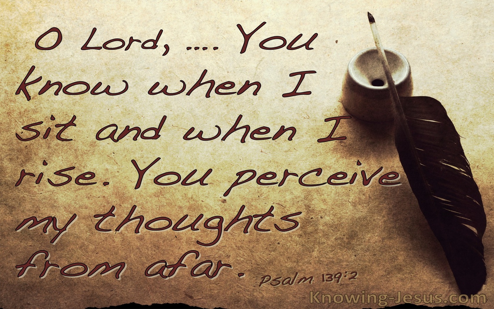 Psalm 139:2 You Know Me (brown)